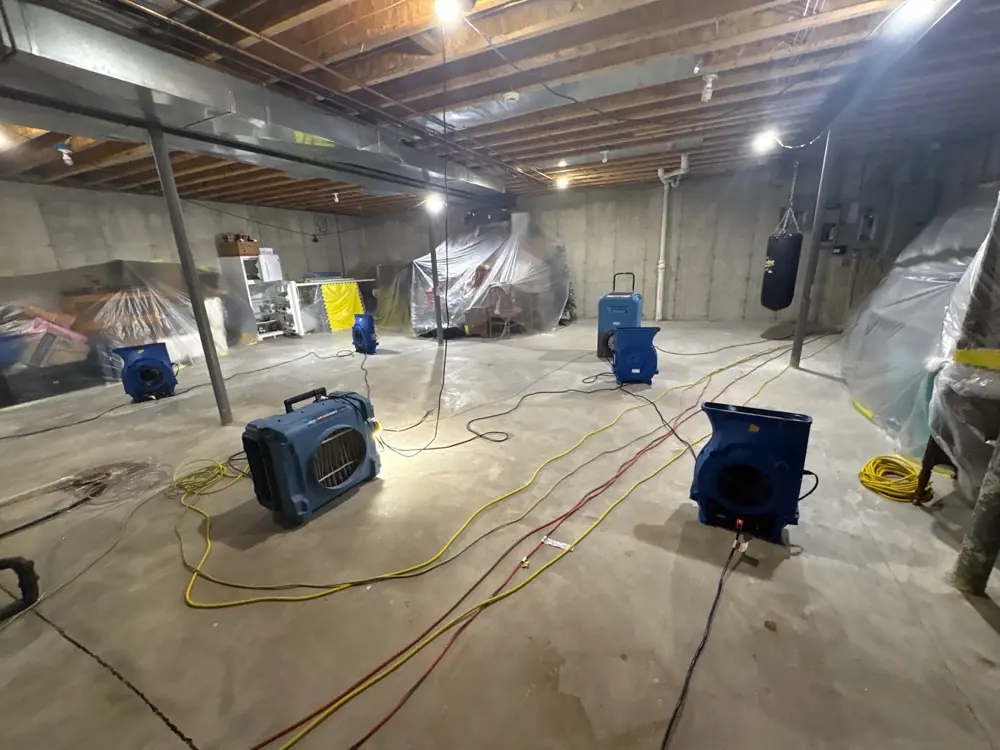 Restoration equipment on a Seattle job