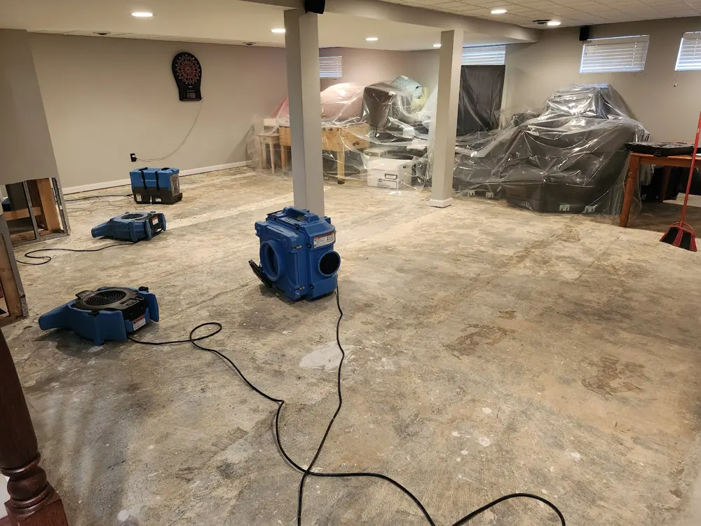 Restoration equipment on a Seattle job